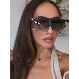 NEW Loewe LW40001F Filipa Sunglasses in Grey Blue Havana